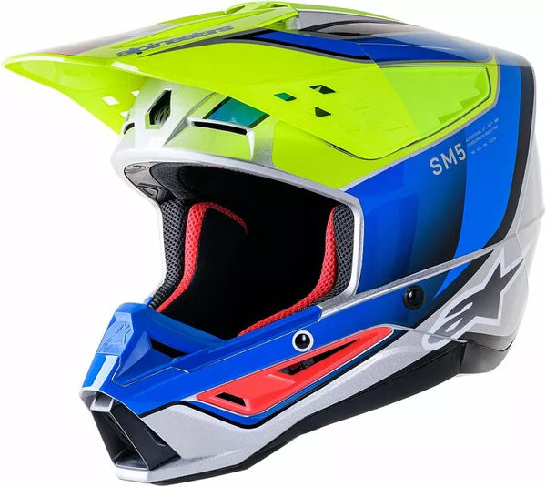 Alpinestars (MX) Helmet SM5 Sail Ylw/BL S 8306723-5579-S