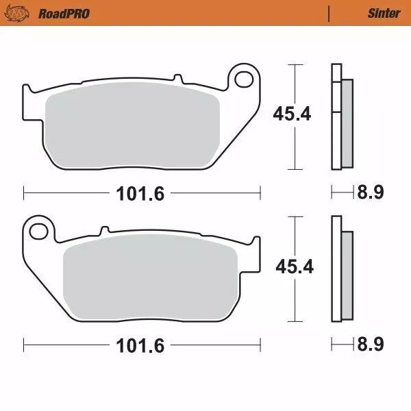 Moto-Master Hamue Pad spieknięcie z przodu 410401