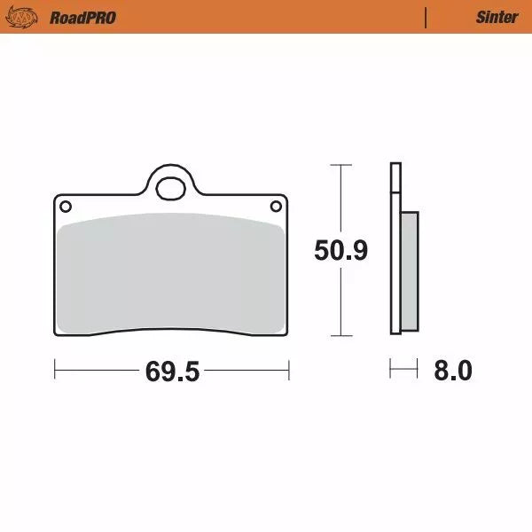 Moto-Master Hamue Pad spieknięcie z przodu 402001