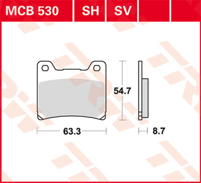 TRW Brake Pad TRW MCB530SH MCB530SH