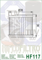 HIFLOFILTRO Oil Filter - HF117 HF117