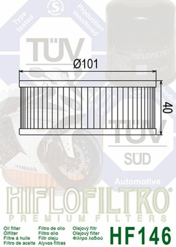 HIFLOFILTRO Oil Filter - HF146 HF146