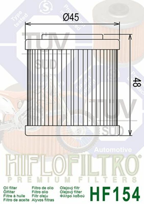 HIFLOFILTRO Oil Filter - HF154 HF154