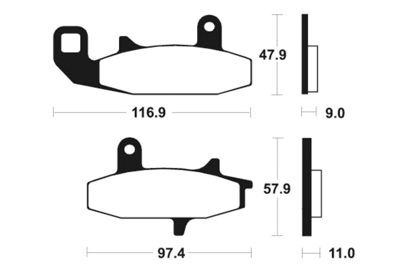 Tecnium Street Organic Brake Pads - MA126 1022347