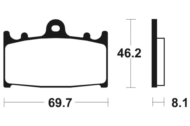 Tecnium Racing spiekane metalowe podkładki hamulca węglowego - MCR131 1022573