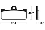 Tecnium Racing spiekane metalowe podkładki hamulca węglowego - MCR195 1022580