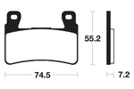 Tecnium Racing spiekane metalowe podkładki hamulca węglowego - MCR234 1022585