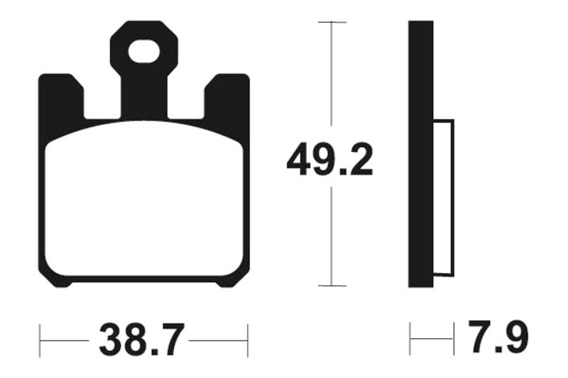 Tecnium Racing spiekane metalowe podkładki hamulca węglowego - MCR288 1022590