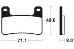 Tecnium Racing spiekane metalowe podkładki hamulca węglowego - MCR306 1022592