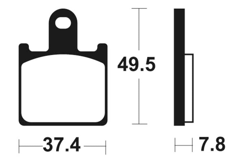 Tecnium Racing spiekane metalowe podkładki hamulca węglowego - MCR338 1022594