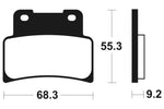 Tecnium Racing spiekane metalowe podkładki hamulca węglowego - MCR344 1022598