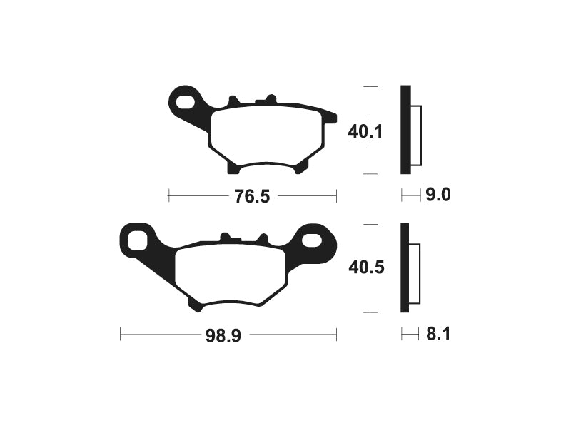 Tecnium scooter organic brake pads - ME374 1022692