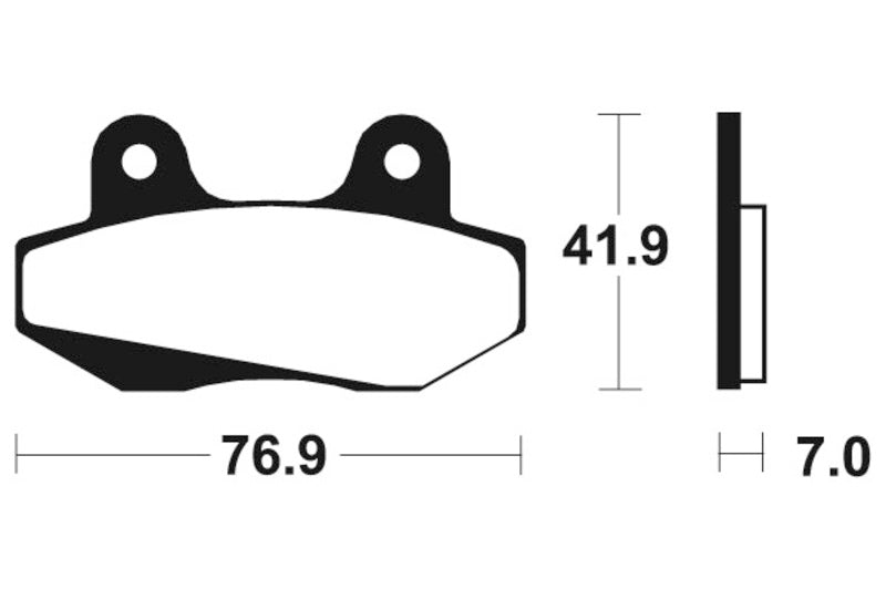 Tecnium scooter organic brake pads - ME51 1022708