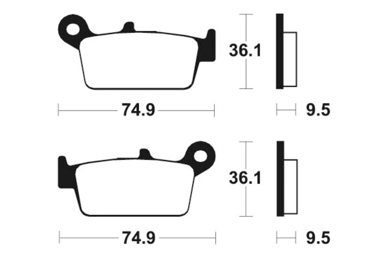 Tecnium MX/ATV spiekane metalowe podkładki hamulcowe - MO104 1022838