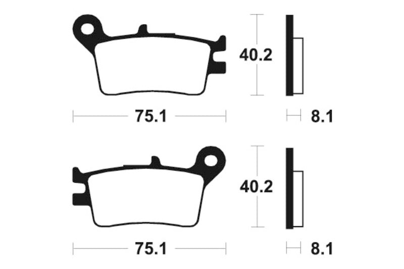 Tecnium MX/ATV spiekane metalowe podkładki hamulcowe - MO129 1022841