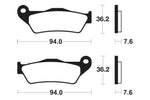 Tecnium MX/ATV spiekane metalowe podkładki hamulcowe - MO171 1022849