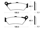 Tecnium MX/ATV spiekane metalowe podkładki hamulcowe - MO174 1022850