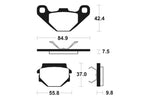 Tecnium MX/ATV spiekane metalowe podkładki hamulcowe - MO192 1022853