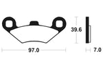 Tecnium MX/ATV spiekane metalowe podkładki hamulcowe - MO216 1022857