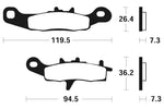 Tecnium MX/ATV spiekane metalowe podkładki hamulcowe - MO226 1022860