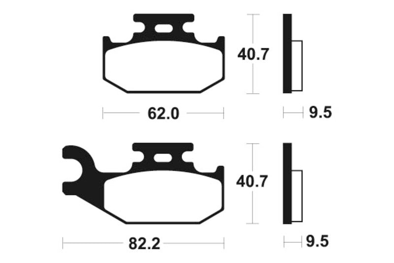 Tecnium MX/ATV spiekane metalowe podkładki hamulcowe - MO267 1022868