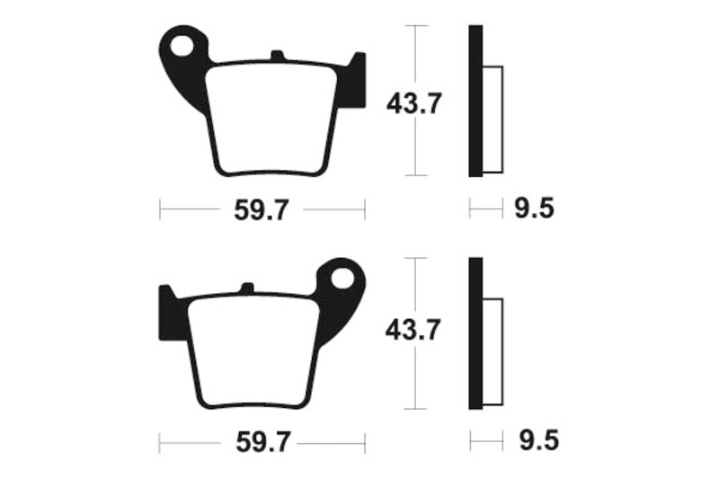 Tecnium MX/ATV spiekane metalowe podkładki hamulcowe - MO277 1022870