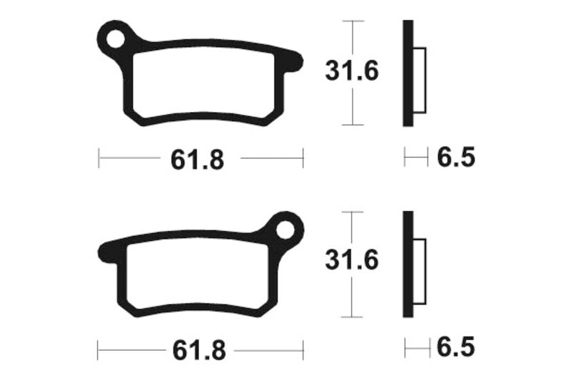 Tecnium MX/ATV spiekane metalowe podkładki hamulcowe - MO283 1022871