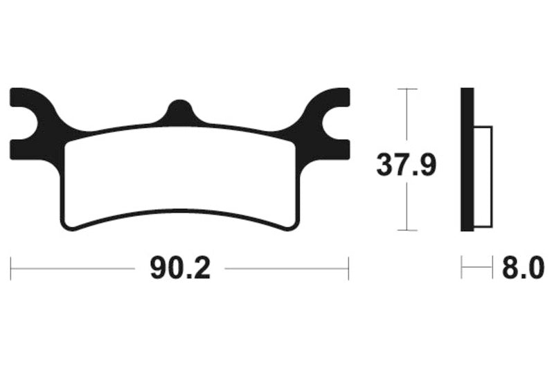 Tecnium MX/ATV spiekane metalowe podkładki hamulcowe - MO287 1022872