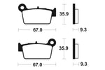 Tecnium MX/ATV spiekane metalowe podkładki hamulcowe - MO290 1022873