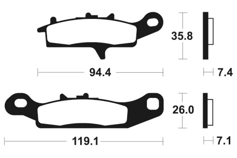 Tecnium MX/ATV spiekane metalowe podkładki hamulcowe - MO301 1022879