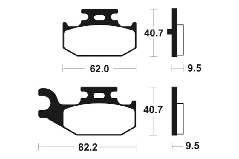 Tecnium MX/ATV spiekane metalowe podkładki hamulcowe - MO316 1022882