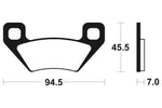 Tecnium MX/ATV spiekane metalowe podkładki hamulcowe - MO322 1022884