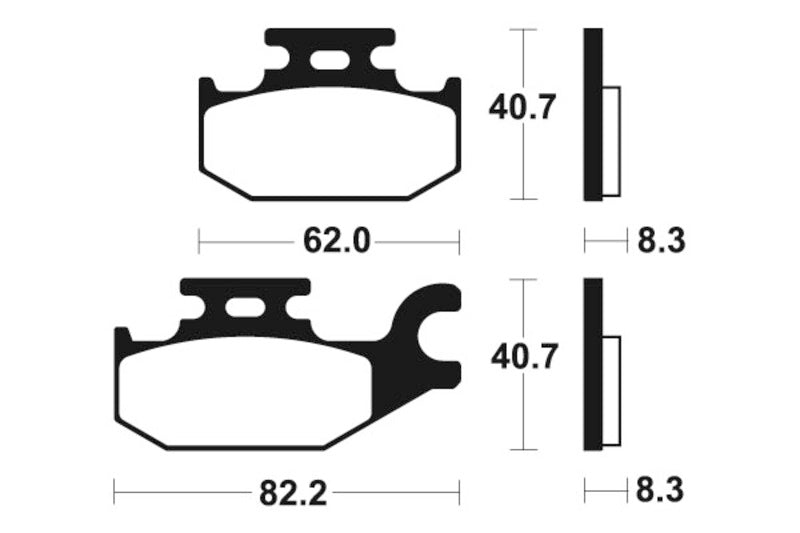 Tecnium MX/ATV spiekane metalowe podkładki hamulcowe - MO335 1022886