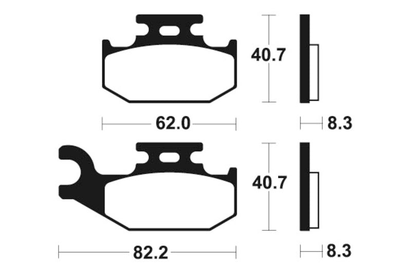 Tecnium MX/ATV spiekane metalowe podkładki hamulcowe - MO336 1022887