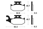 Tecnium MX/ATV spiekane metalowe podkładki hamulcowe - MO336 1022887