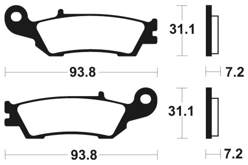 Tecnium MX/ATV spiekane metalowe podkładki hamulcowe - MO340 10228888888888888888888