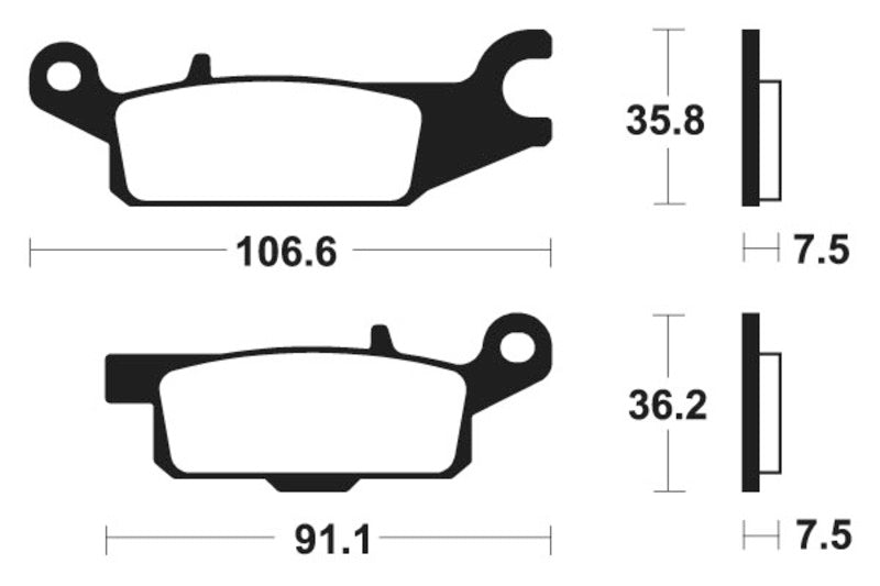 Tecnium MX/ATV spiekane metalowe podkładki hamulcowe - MO350 1022891