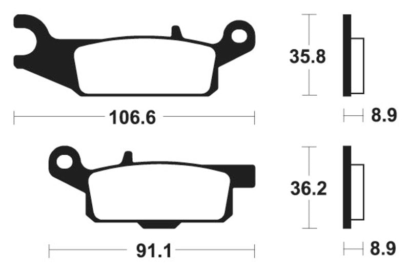 Tecnium MX/ATV spiekane metalowe podkładki hamulcowe - MO351 1022892