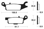 Tecnium MX/ATV spiekane metalowe podkładki hamulcowe - MO352 1022893