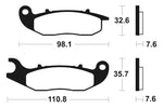 Tecnium MX/ATV spiekane metalowe podkładki hamulcowe - MO359 1022894