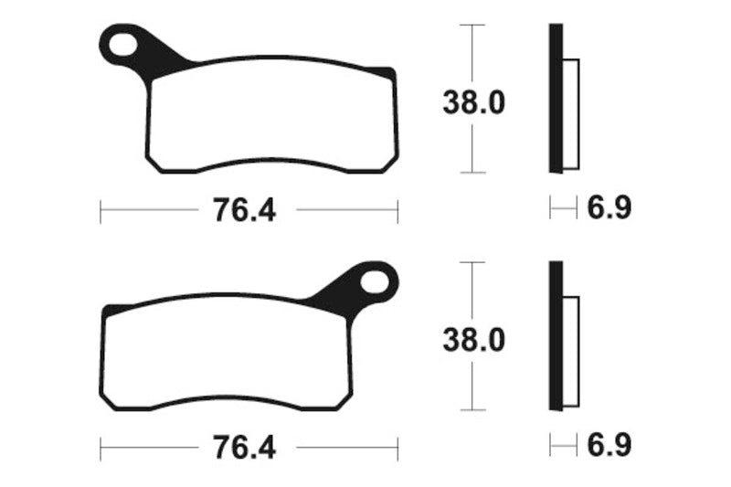 Tecnium MX/ATV spiekane metalowe podkładki hamulcowe - MO366 1022896