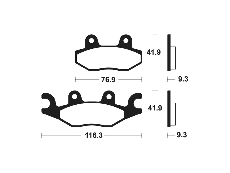 Tecnium MX/ATV Sintered Metal Brake Pads - Mo378 1022899