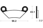 Tecnium MX/ATV spiekane metalowe podkładki hamulcowe - MO399 1022903