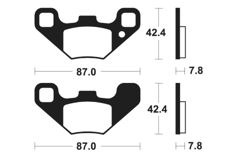 Tecnium MX/ATV spiekane metalowe podkładki hamulcowe - MO405 1022904