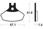 Tecnium MX/ATV spiekane metalowe podkładki hamulcowe - MO407 1022906