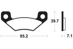 Tecnium MX/ATV spiekane metalowe podkładki hamulcowe - MO408 1022907