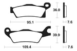 Tecnium MX/ATV spiekane metalowe podkładki hamulcowe - MO411 1022909