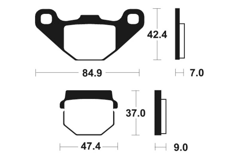 Tecnium MX/ATV Sintered Metal Brake Pads - MO44 1022912