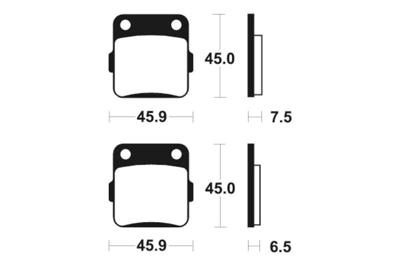 Tecnium MX/ATV spiekane metalowe podkładki hamulcowe - MO62 1022916