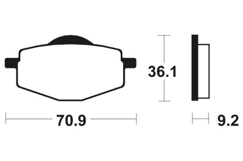 Tecnium MX/ATV Sintered Metal Brake Pads - MO75 1022918